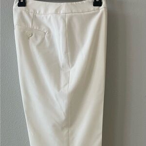 Linen New York collection straight leg cream pants